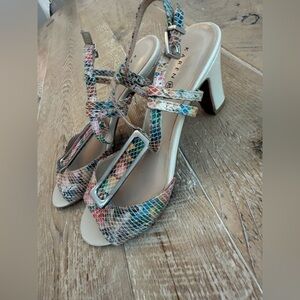 Karen Scott LORAH Colorful Ankle Strap Open Toe Heels 7M